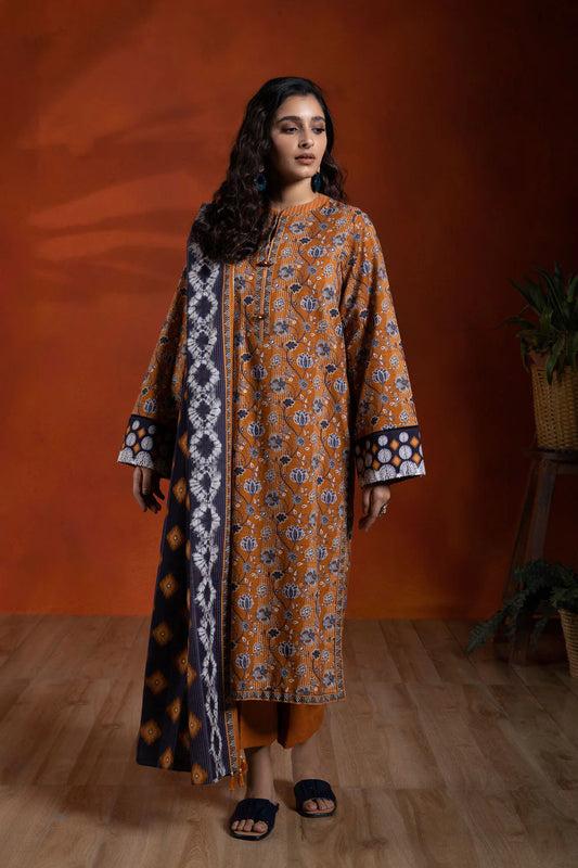SAPPHIRE | UNSTITCHED 3 PIECE PRINTED KHADDAR SUIT