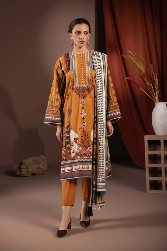 SAPPHIRE | UNSTITCHED 3 PIECE DIGITAL PRINTED KHADDAR SUIT