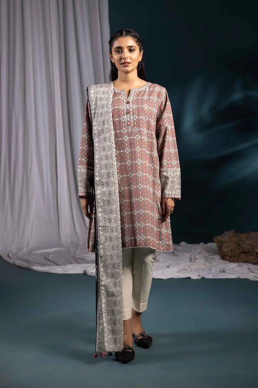 SAPPHIRE | UNSTITCHED 3 PIECE PRINTED KHADDAR SUIT