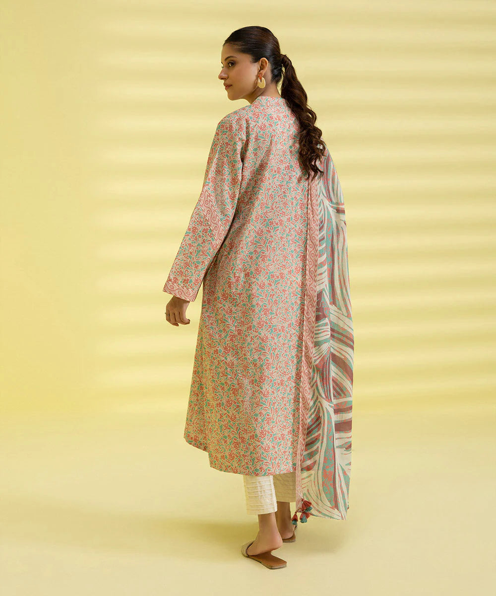 Sapphire | Unstitched 2Pc Printed Lawn - Shirt & Dupatta | 2D-DY23ZV3-4