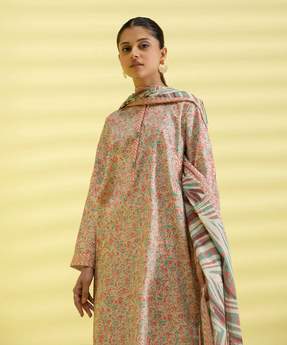 Sapphire | Unstitched 2Pc Printed Lawn - Shirt & Dupatta | 2D-DY23ZV3-4
