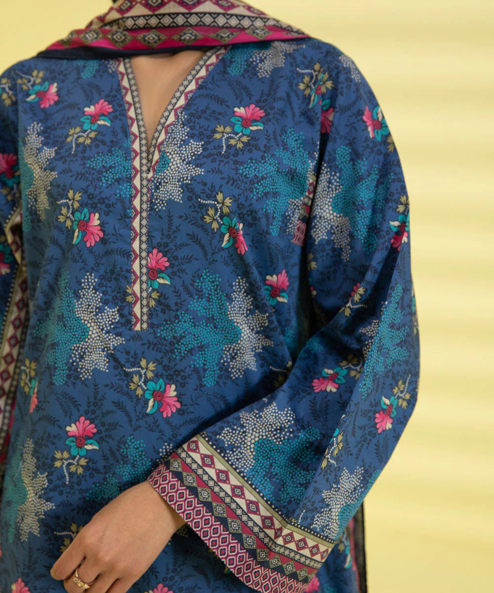 Sapphire | Unstitched 2Pc Printed Lawn - Shirt & Dupatta | 2D-DY23ZV3-5