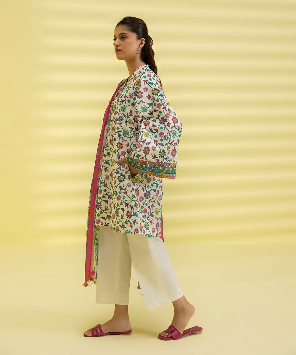 Sapphire | Unstitched 2Pc Printed Lawn - Shirt & Dupatta | 2D-DY23ZV3-6