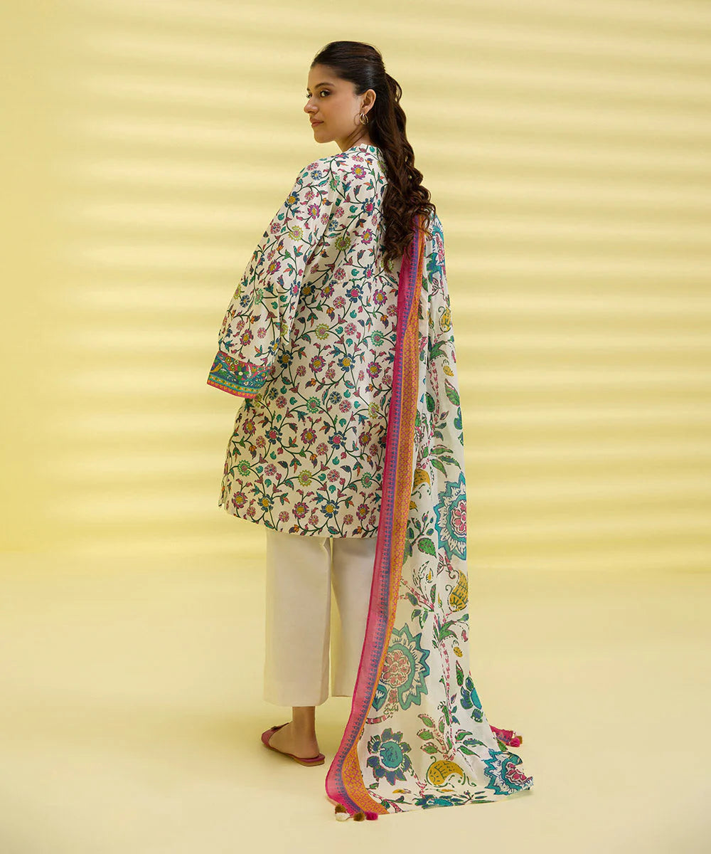 Sapphire | Unstitched 2Pc Printed Lawn - Shirt & Dupatta | 2D-DY23ZV3-6