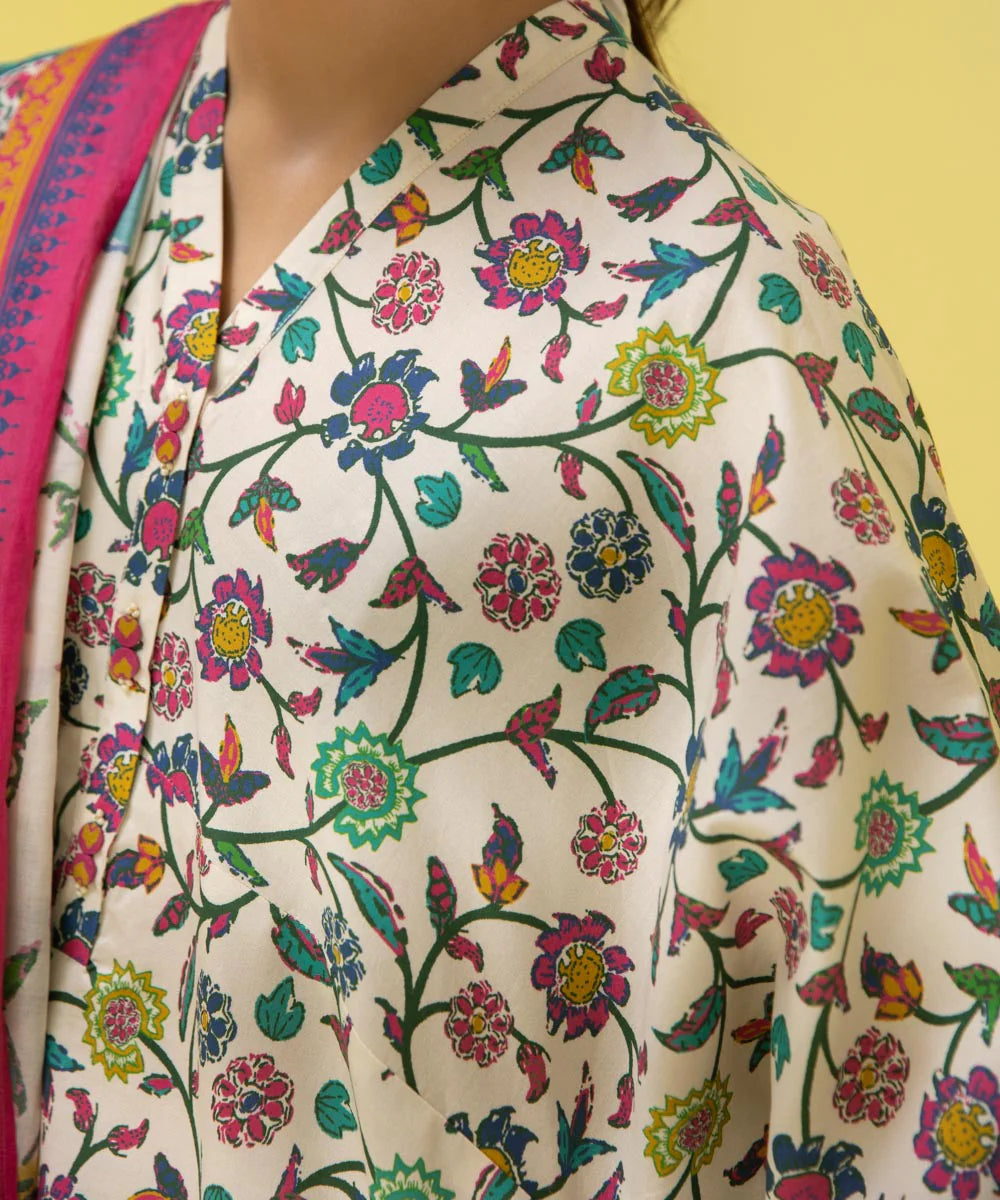 Sapphire | Unstitched 2Pc Printed Lawn - Shirt & Dupatta | 2D-DY23ZV3-6