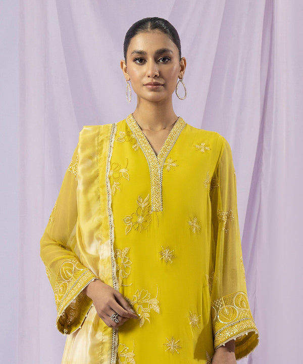 Sapphire LUXE | 3 Piece Unstitched Dyed Embroidered Crinkle Chiffon Suit | 3FE-LX23V2-3