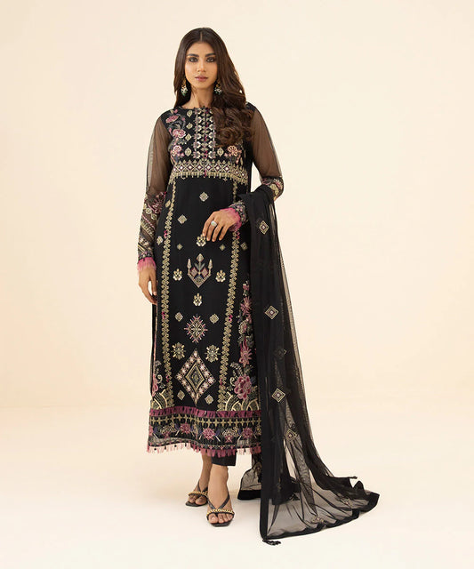 Sapphire LUXE | 3 Piece Unstitched Embroidered Net Suit | 3FE-LX23V3-5