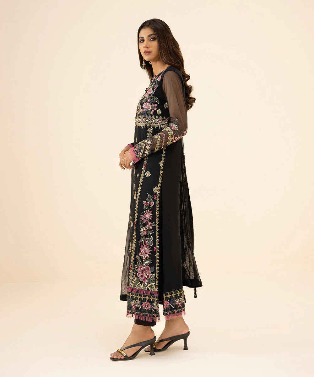 Sapphire LUXE | 3 Piece Unstitched Embroidered Net Suit | 3FE-LX23V3-5