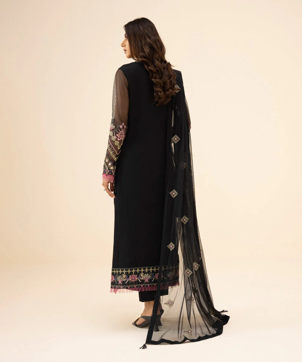 Sapphire LUXE | 3 Piece Unstitched Embroidered Net Suit | 3FE-LX23V3-5