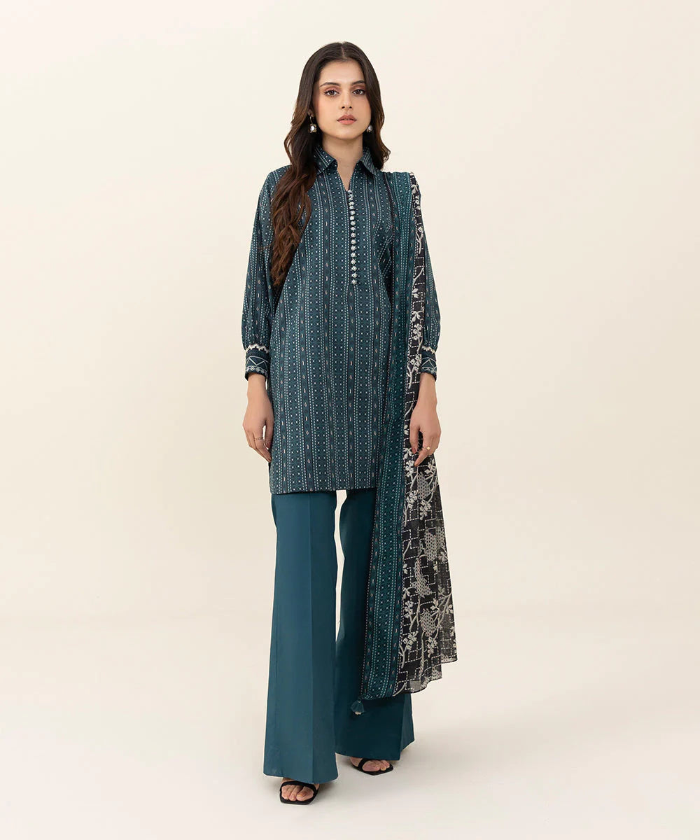 Sapphire | Unstitched 3Pc Printed Cambric Suit | 3P-DY23V3-4B