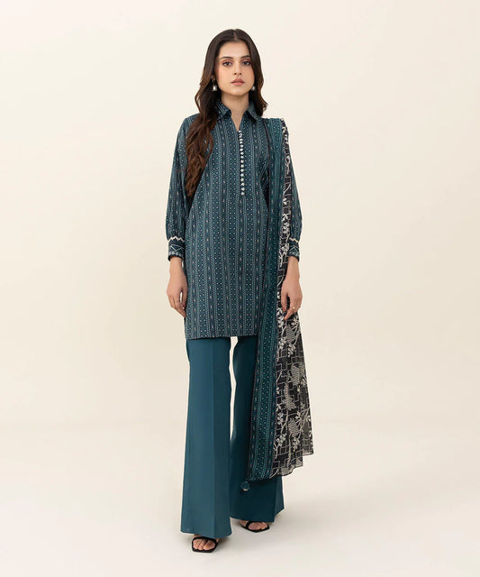 Sapphire | Unstitched 3Pc Printed Cambric Suit | 3P-DY23V3-4B