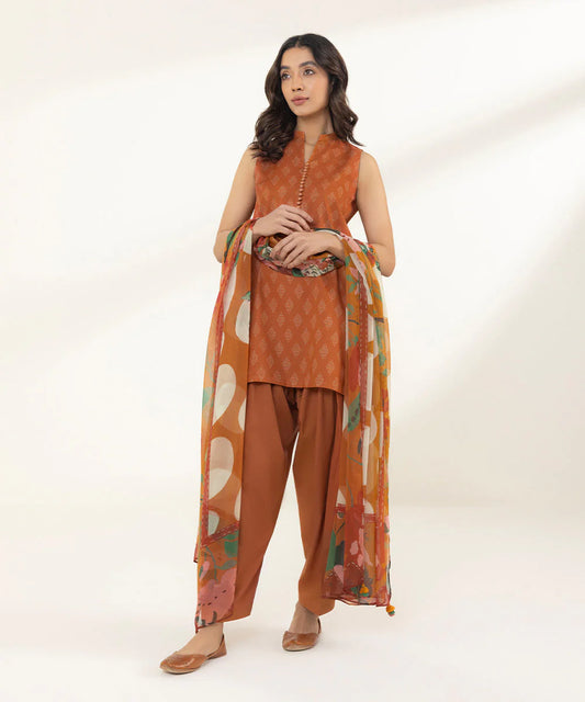 Sapphire | Unstitched 3 Piece - Printed Lawn Suit