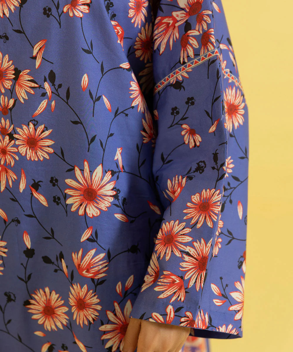 Sapphire | Unstitched 3Pc Printed Lawn Suit | 3P-DY23ZV3-2-R