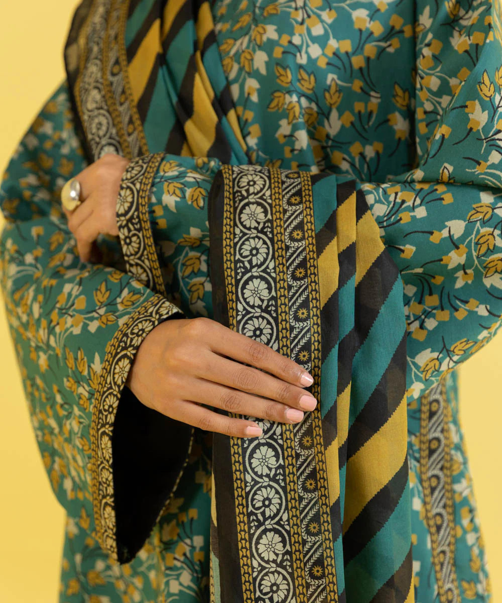 Sapphire | Unstitched 3Pc Printed Lawn Suit | 3P-DY23ZV3-5