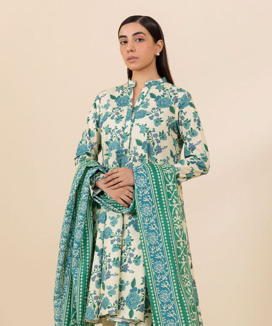 SAPPHIRE | UNSTITCHED 3 PIECE PRINTED LAWN SUIT