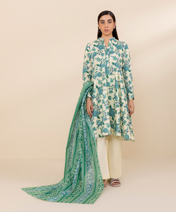 SAPPHIRE | UNSTITCHED 3 PIECE PRINTED LAWN SUIT