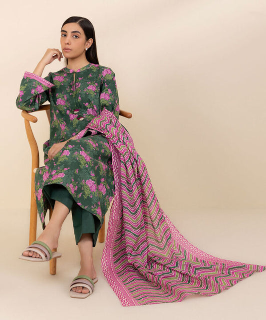 SAPPHIRE | UNSTITCHED 3 PIECE PRINTED LAWN SUIT