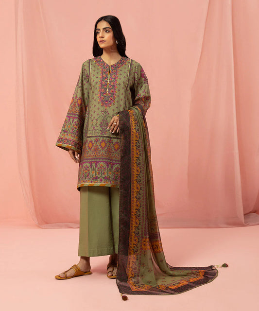 Sapphire | Unstitched 3Pc Embroidered Lawn Suit