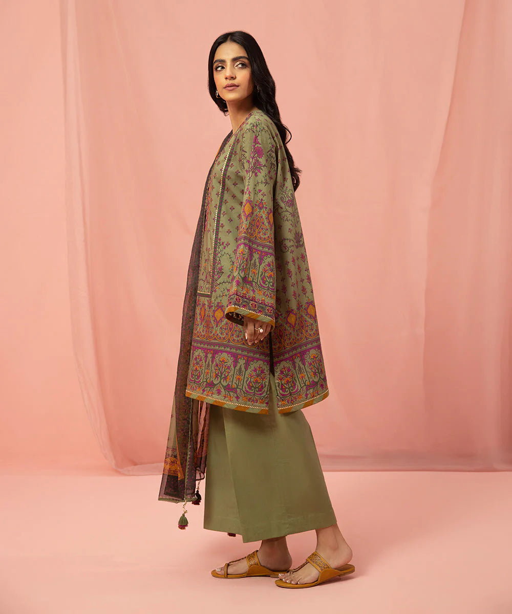 Sapphire | Unstitched 3Pc Embroidered Lawn Suit