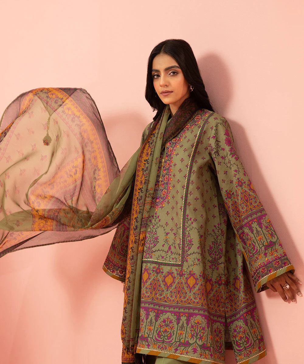Sapphire | Unstitched 3Pc Embroidered Lawn Suit