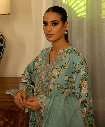 Sapphire | Unstitched 3 Piece - Embroidered Lawn Suit
