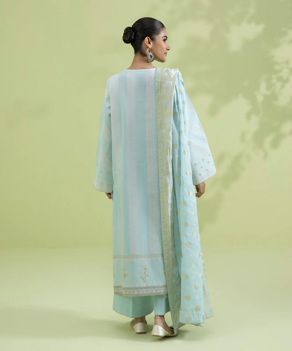 Sapphire | Unstitched 3Pc Embroidered Jacquard Suit