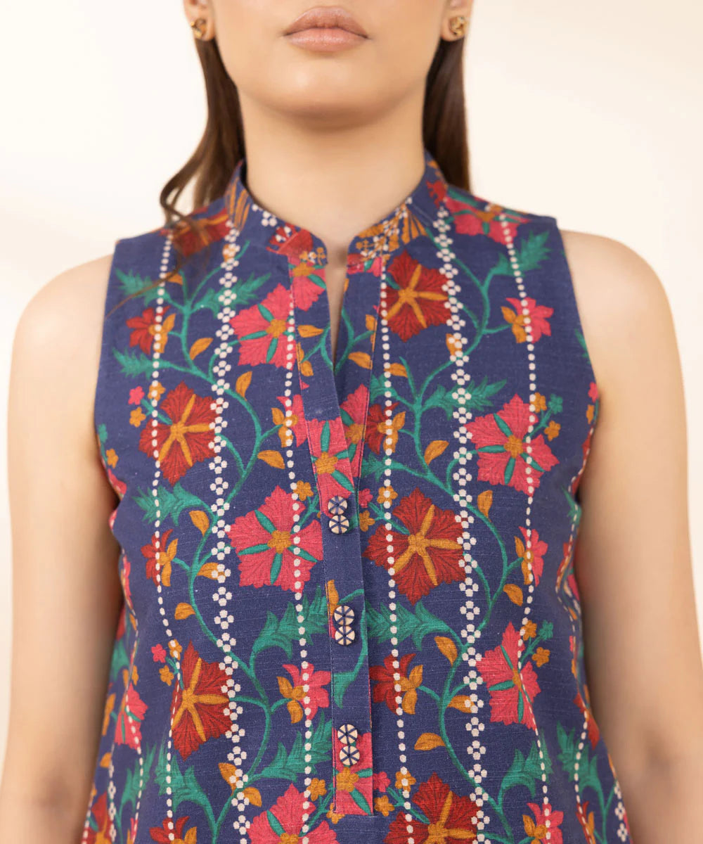 SAPPHIRE | UNSTITCHED 1 PIECE PRINTED LIGHT KHADDAR SHIRT
