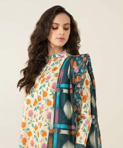 SAPPHIRE | UNSTITCHED 2 PIECE PRINTED LAWN SUIT
