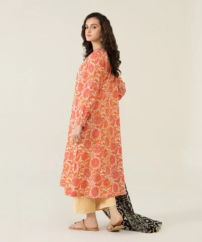 Sapphire | Unstitched 2Pc Printed Lawn - Shirt & Dupatta | U2D-DY23V4-9R
