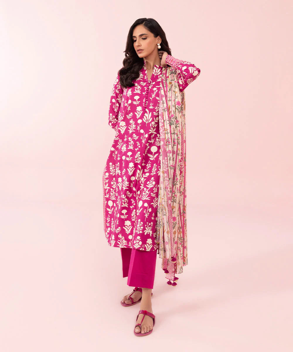 Sapphire | Unstitched 2Pc Printed Cambric- Shirt & Dupatta | U2D-DY23V5-8