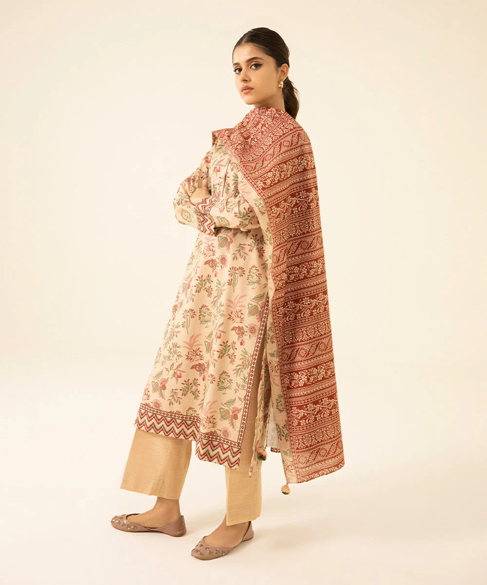 SAPPHIRE | UNSTITCHED 2 PIECE PRINTED KHADDAR SUIT