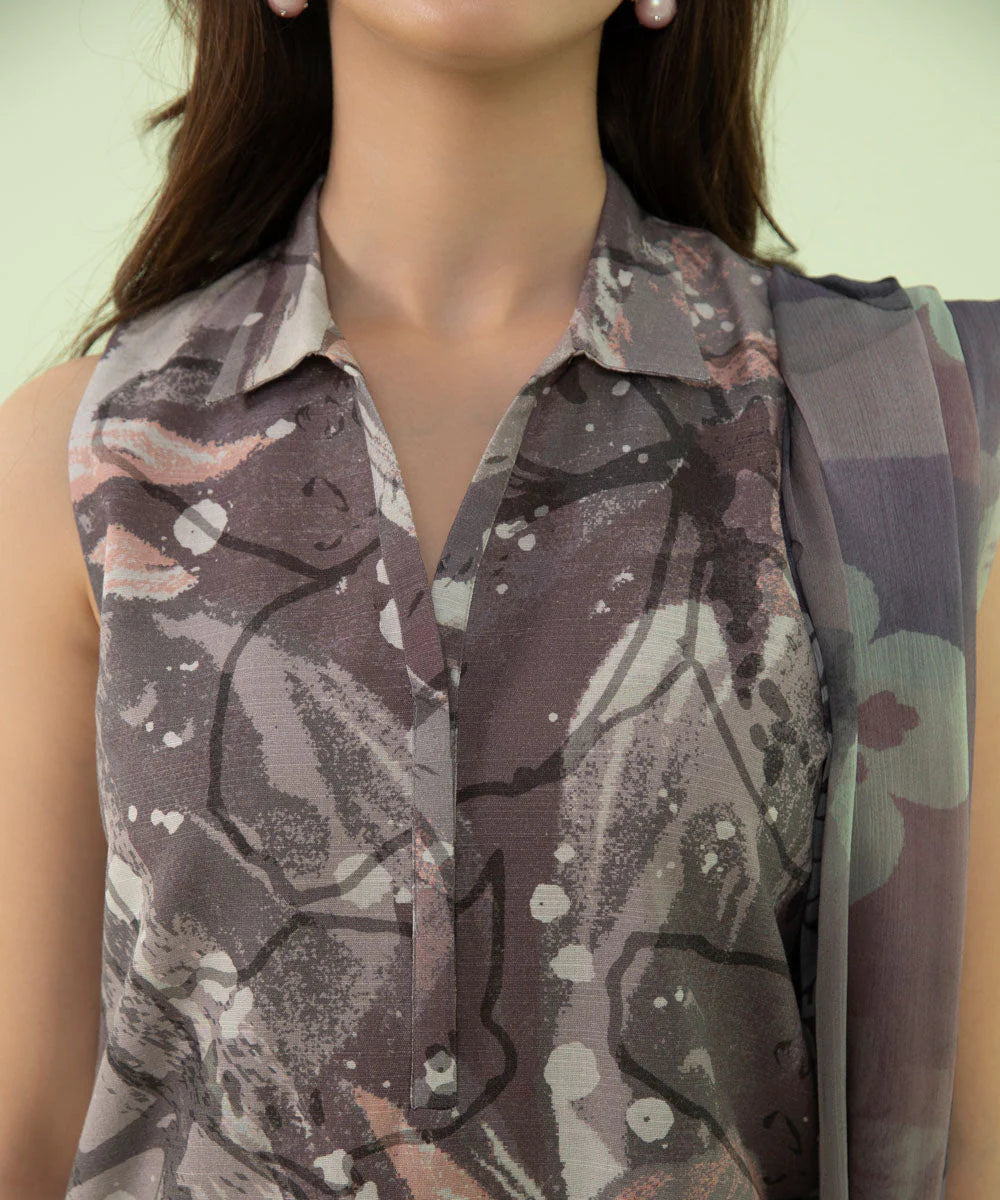SAPPHIRE | UNSTITCHED 3 PIECE PRINTED LAWN SUIT
