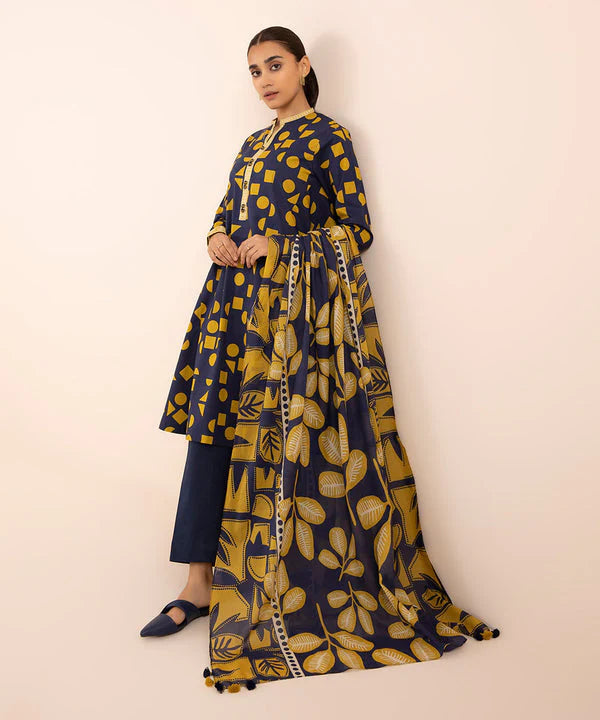 SAPPHIRE | UNSTITCHED 2 PIECE PRINTED LAWN SUIT