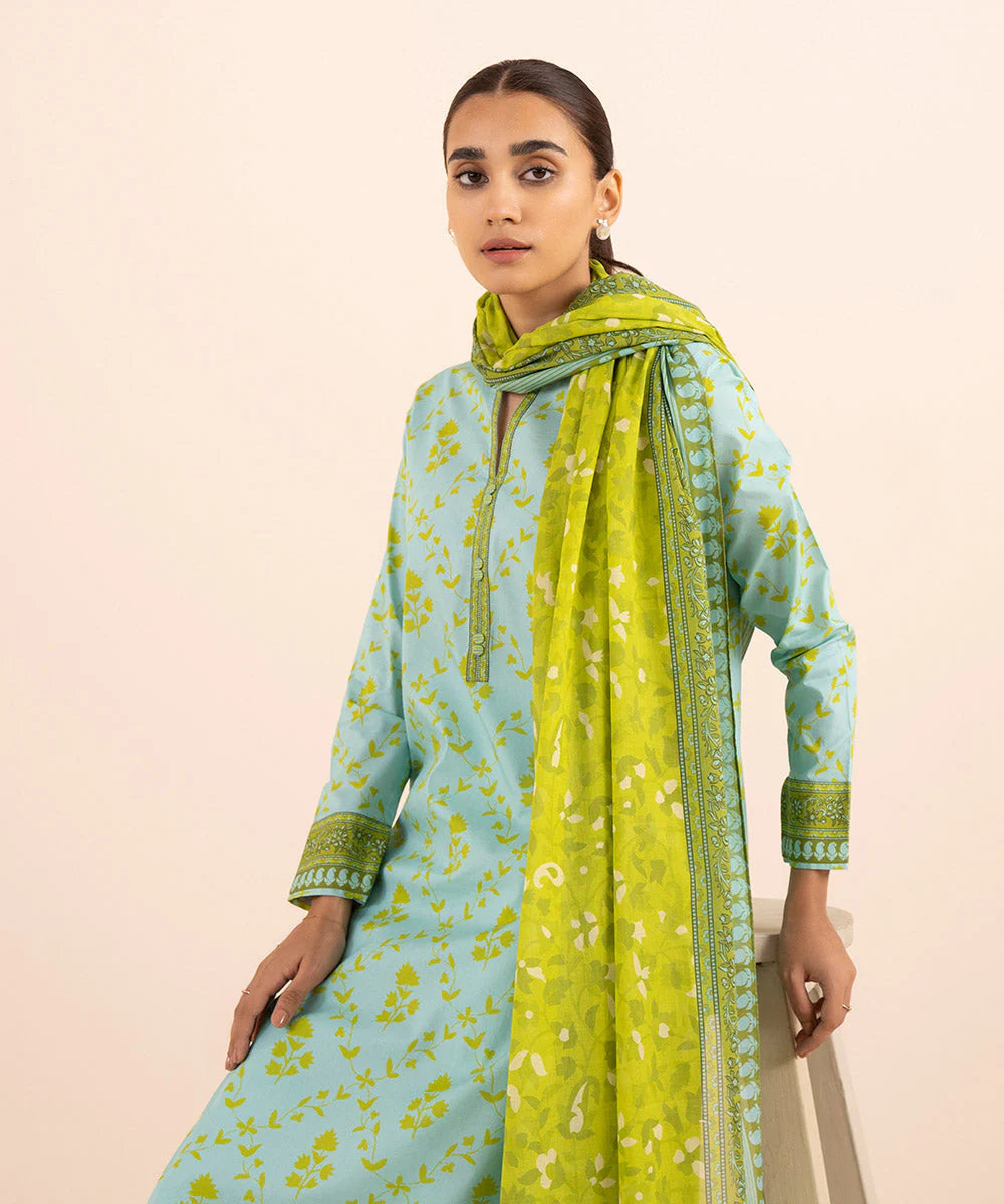 SAPPHIRE | UNSTITCHED 2 PIECE PRINTED LAWN SUIT