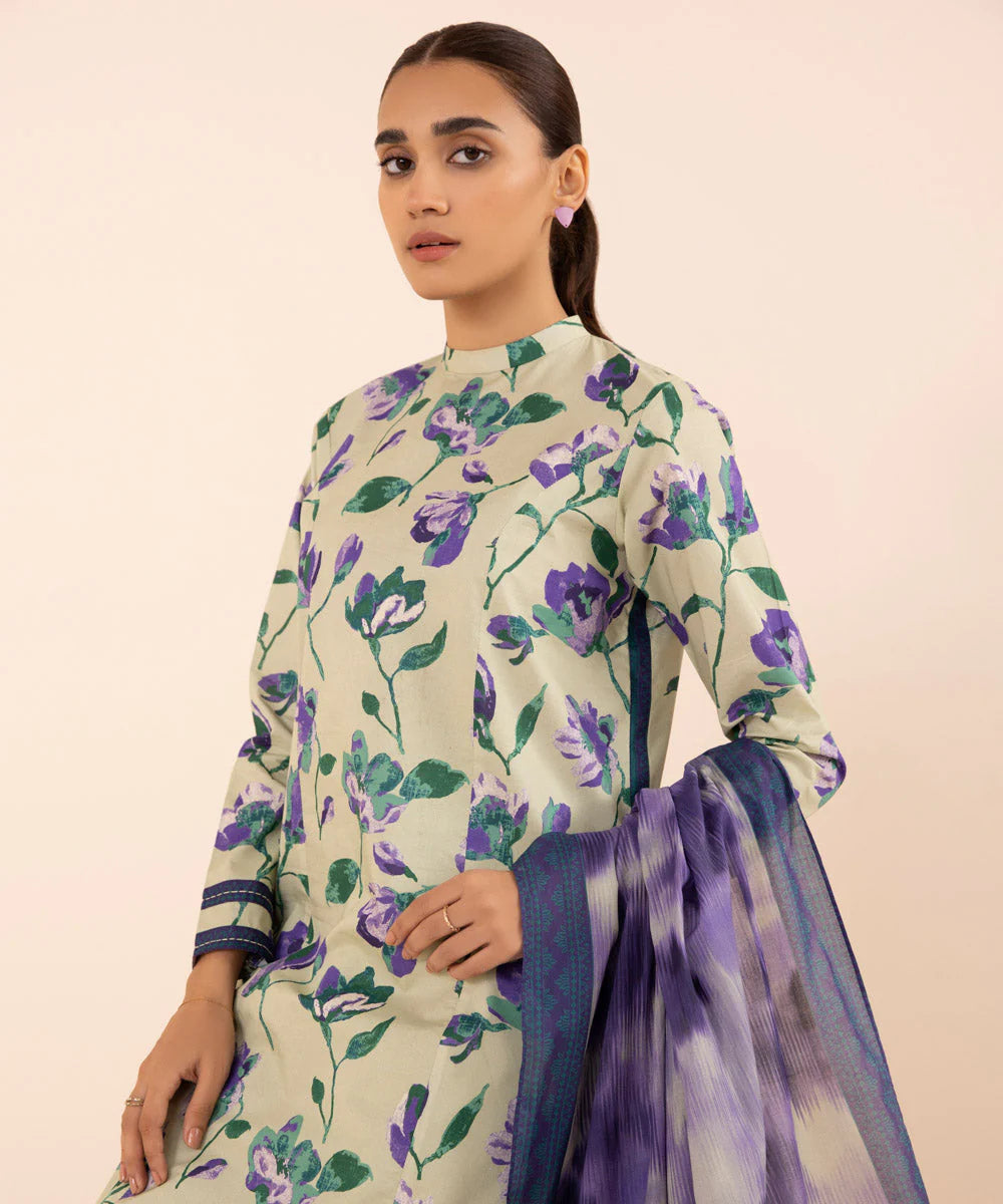 SAPPHIRE | UNSTITCHED 2 PIECE PRINTED LAWN SUIT