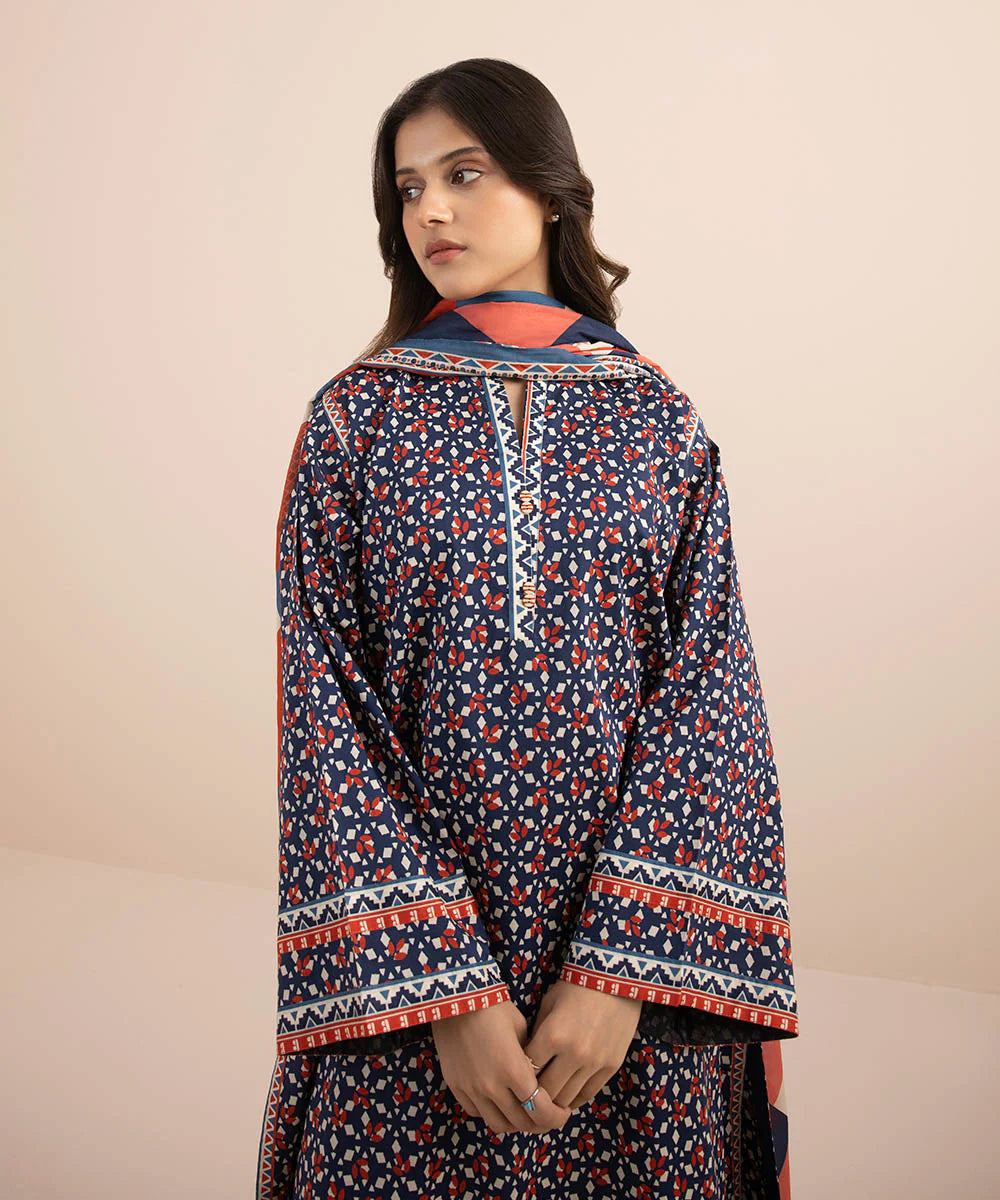 SAPPHIRE | UNSTITCHED 2 PIECE PRINTED LAWN SUIT