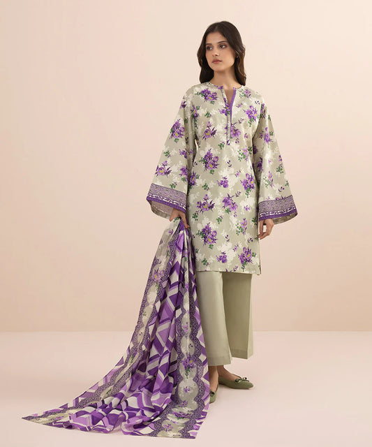 SAPPHIRE | UNSTITCHED 2 PIECE PRINTED LAWN SUIT