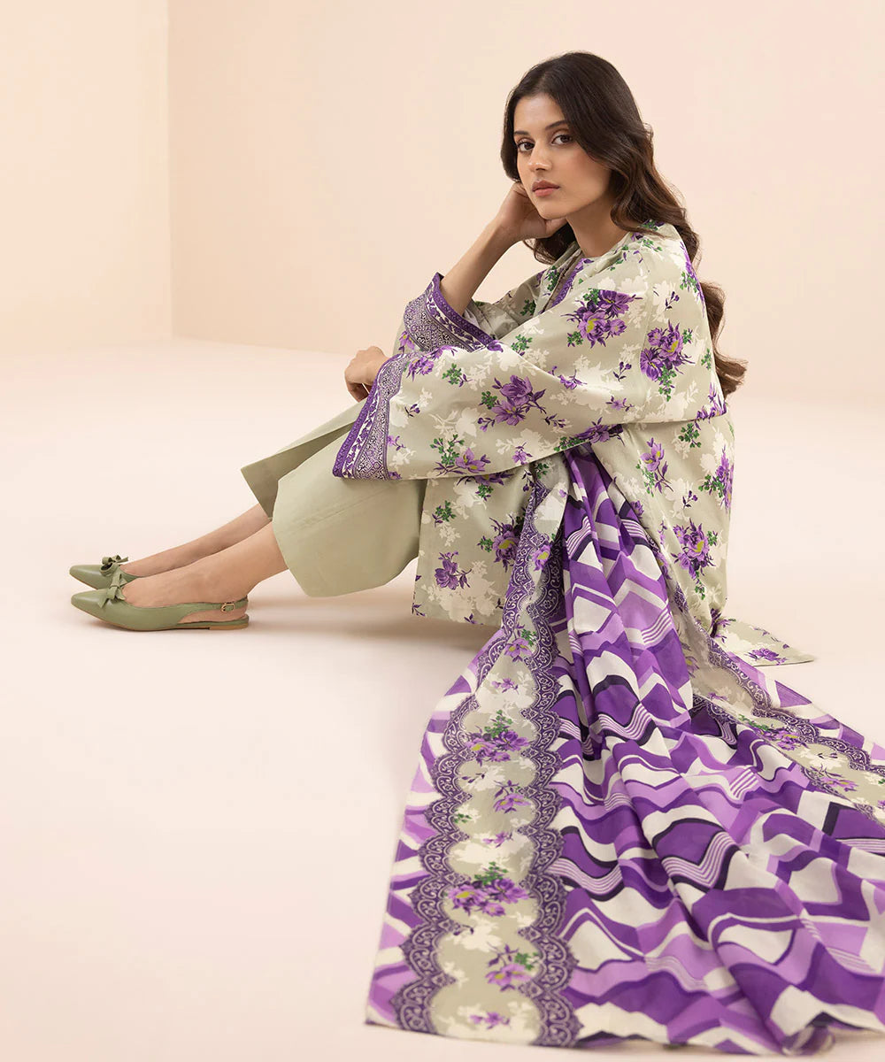 SAPPHIRE | UNSTITCHED 2 PIECE PRINTED LAWN SUIT
