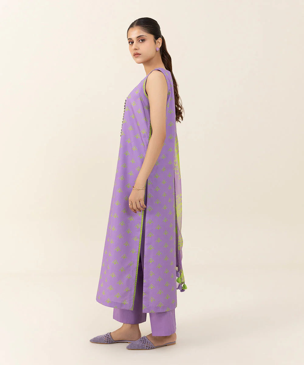SAPPHIRE | UNSTITCHED 2 PIECE PRINTED CAMBRIC SUIT