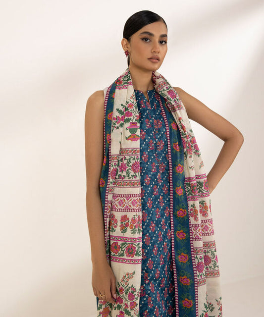 SAPPHIRE | UNSTITCHED 2 PIECE PRINTED LAWN SUIT