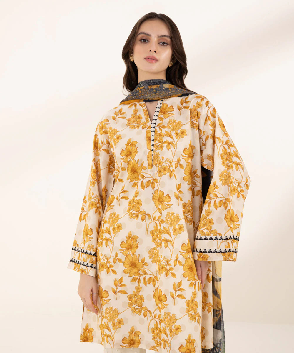SAPPHIRE | UNSTITCHED 2 PIECE PRINTED LAWN SUIT