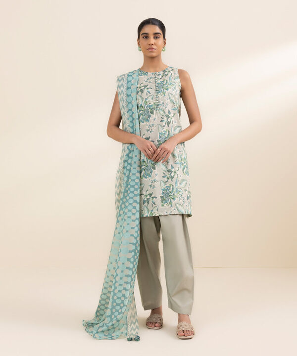 SAPPHIRE | UNSTITCHED 2 PIECE PRINTED LAWN SUIT
