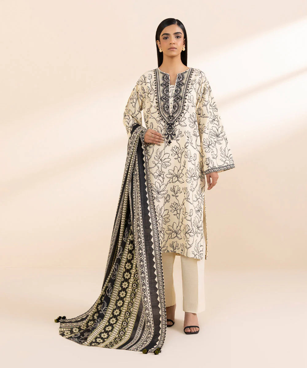 SAPPHIRE | UNSTITCHED 2 PIECE EMBROIDERED CAMBRIC SUIT