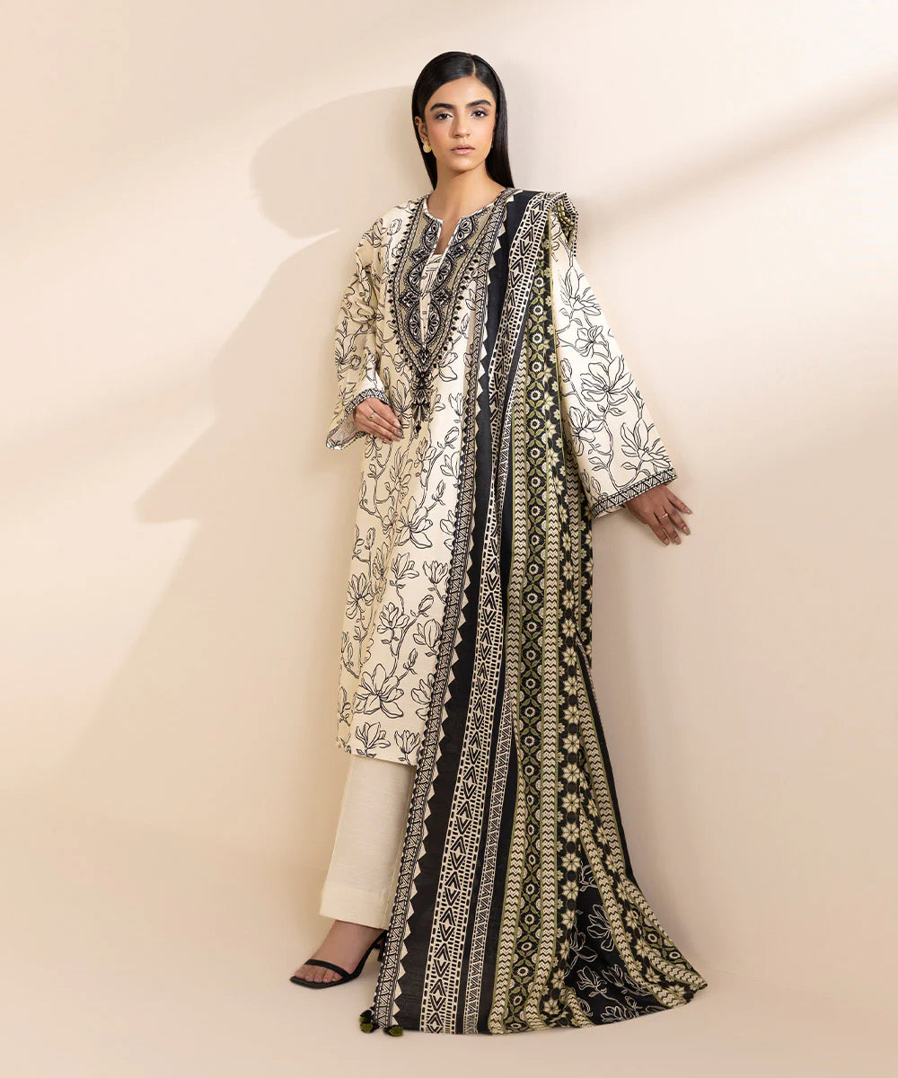 SAPPHIRE | UNSTITCHED 2 PIECE EMBROIDERED CAMBRIC SUIT