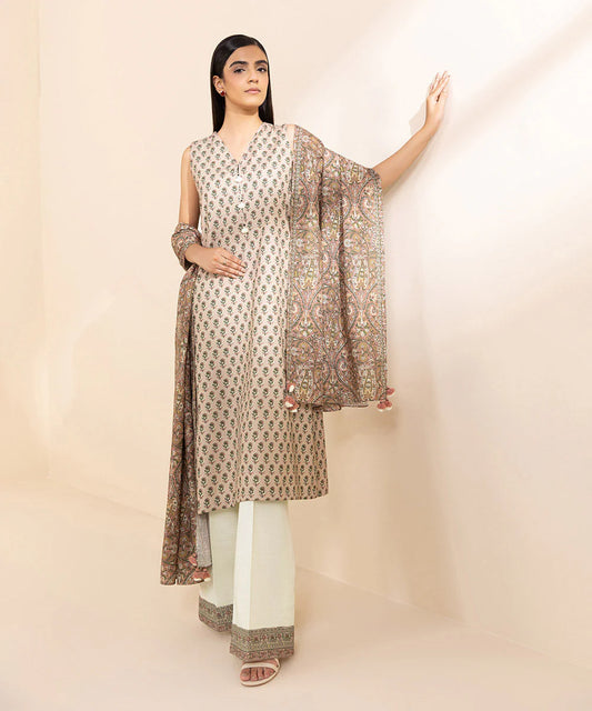 SAPPHIRE | UNSTITCHED 2 PIECE PRINTED CAMBRIC SUIT