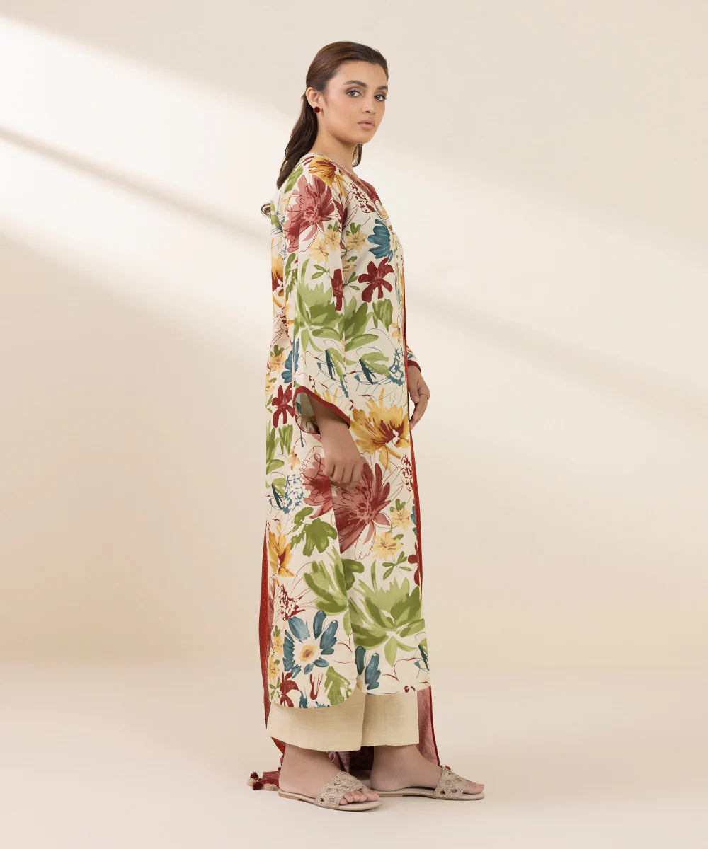 SAPPHIRE | UNSTITCHED 2 PIECE PRINTED LIGHT KHADDAR SUIT