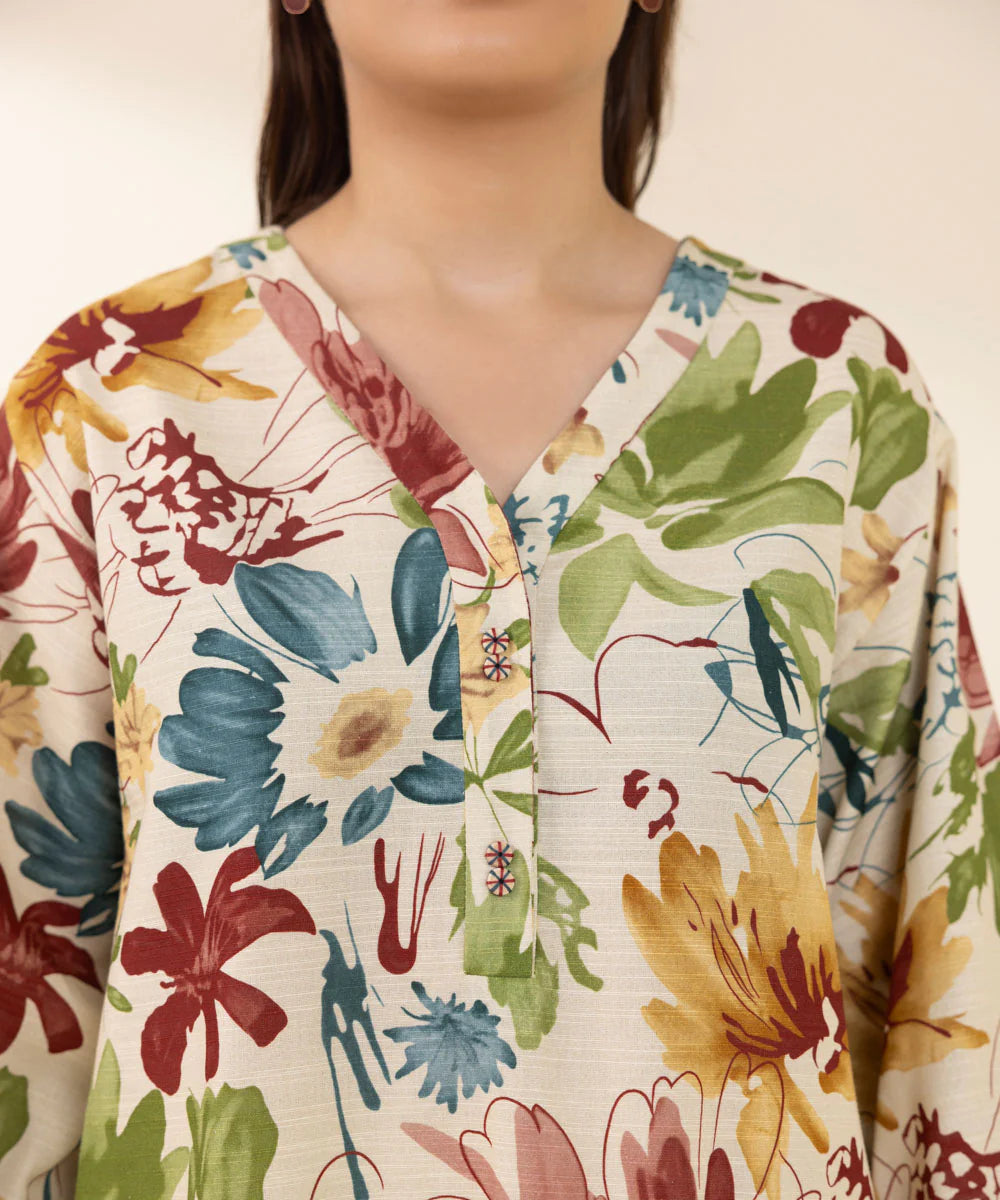 SAPPHIRE | UNSTITCHED 2 PIECE PRINTED LIGHT KHADDAR SUIT