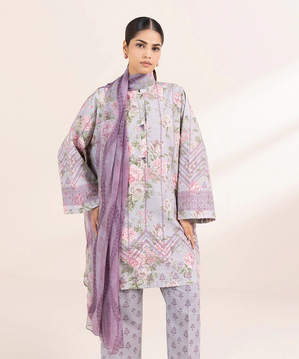 SAPPHIRE | UNSTITCHED 2 PIECE PRINTED KHADDAR SUIT