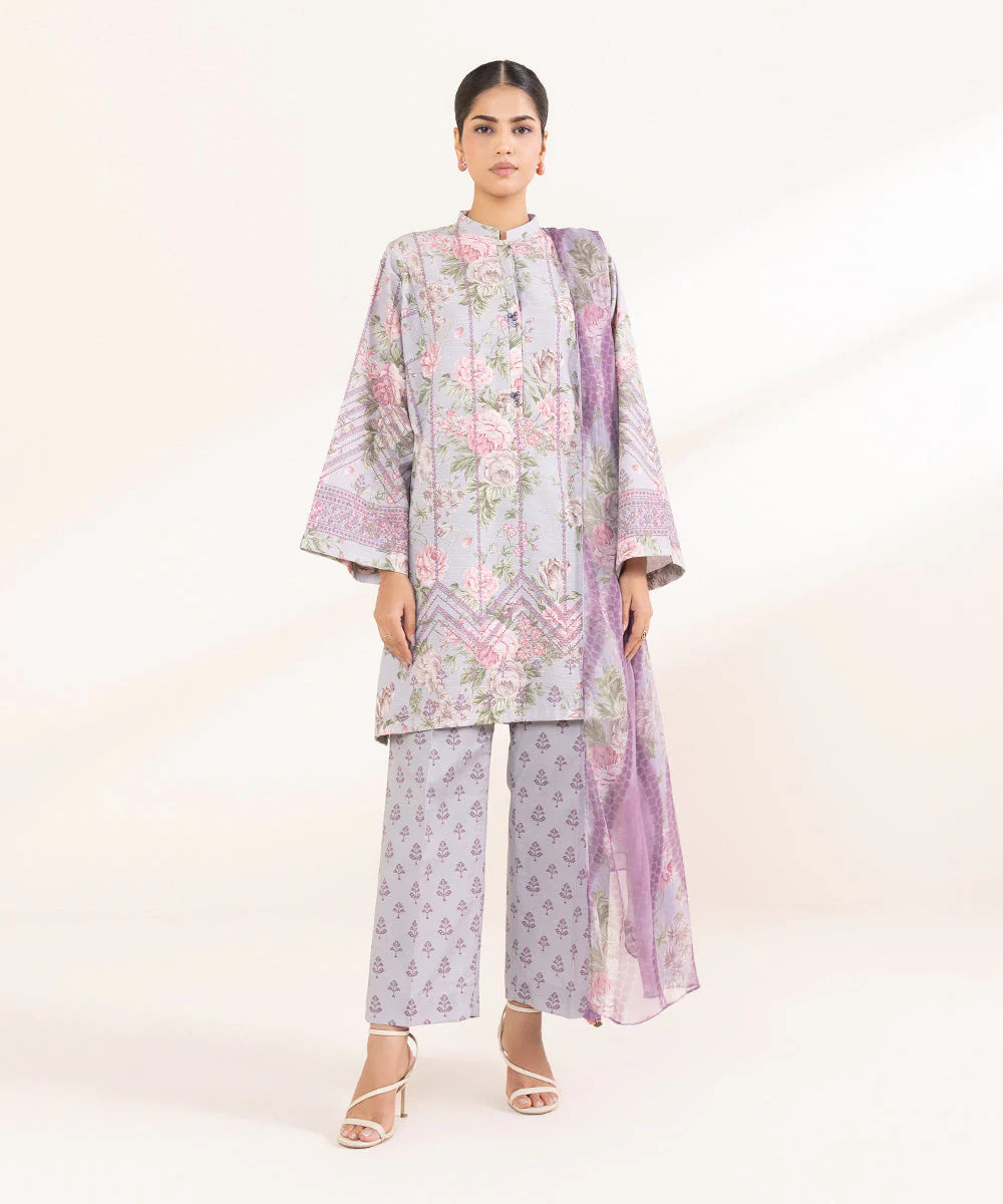 SAPPHIRE | UNSTITCHED 2 PIECE PRINTED KHADDAR SUIT