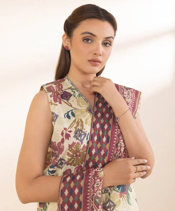 SAPPHIRE | UNSTITCHED 2 PIECE PRINTED LAWN SUIT